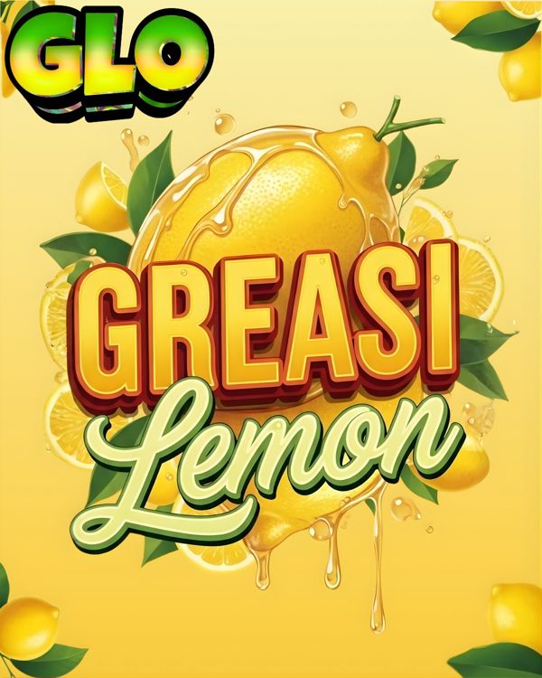 GLO Greasi Lemon label art
