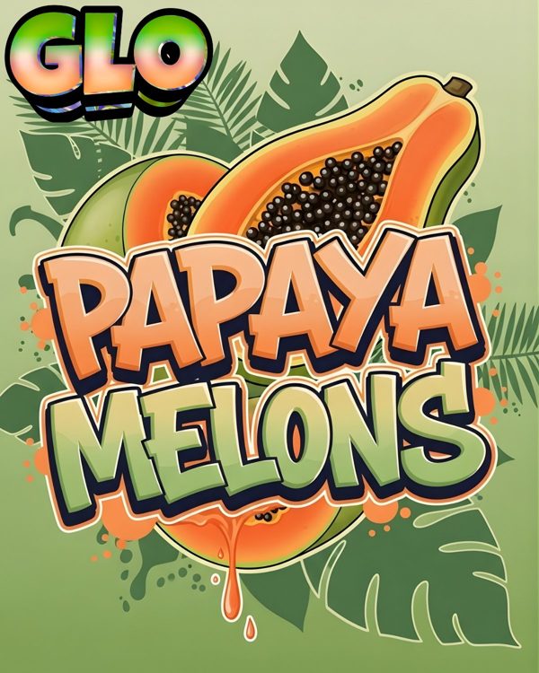 GLO Papaya Melons label art