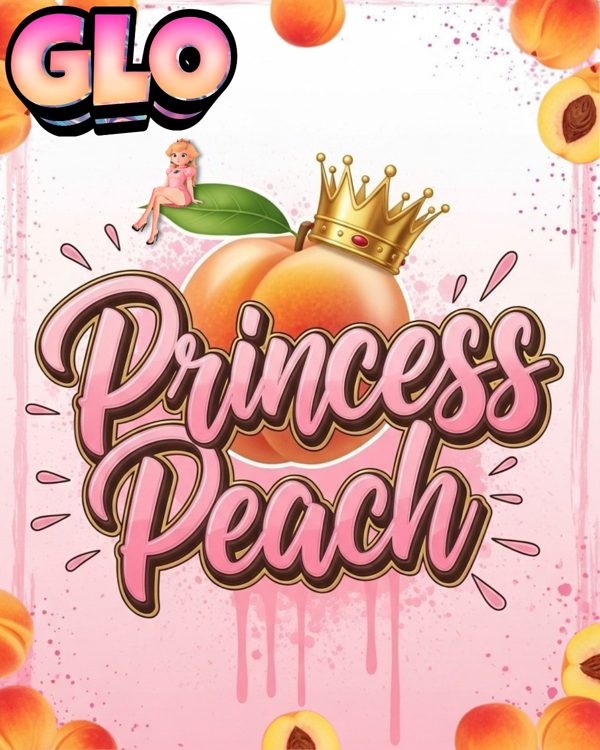 GLO Princess Peach label art